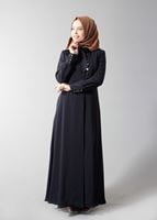 Tesettür giyim LACİVERT 1665 PARDESÜ
