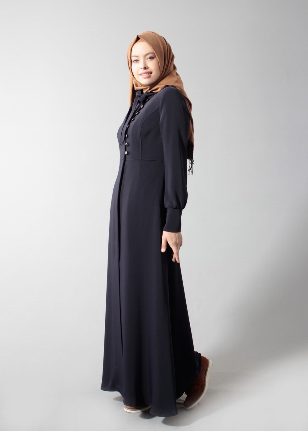 Tesettür giyim LACİVERT 1665 PARDESÜ