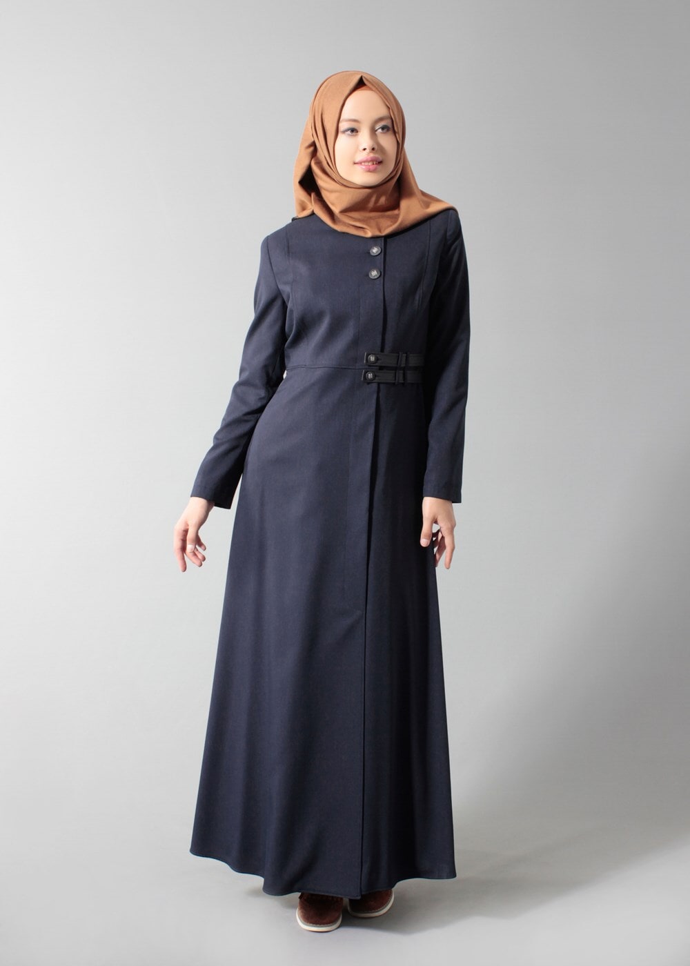 Tesettür giyim LACİVERT 1666 PARDESÜ