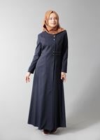 Tesettür giyim LACİVERT 1666 PARDESÜ