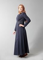 Tesettür giyim LACİVERT 1666 PARDESÜ