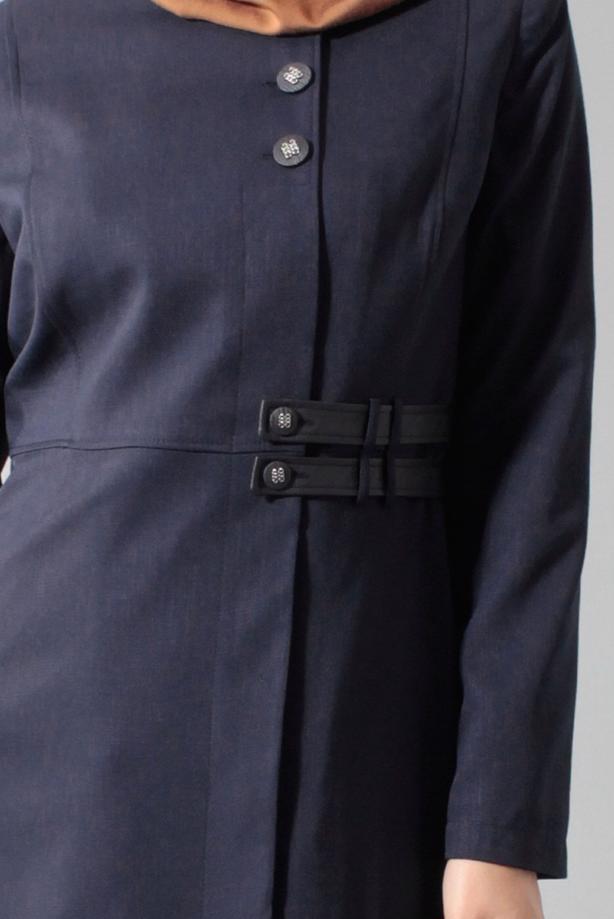 Tesettür giyim LACİVERT 1666 PARDESÜ - TRENDTESETTÜR