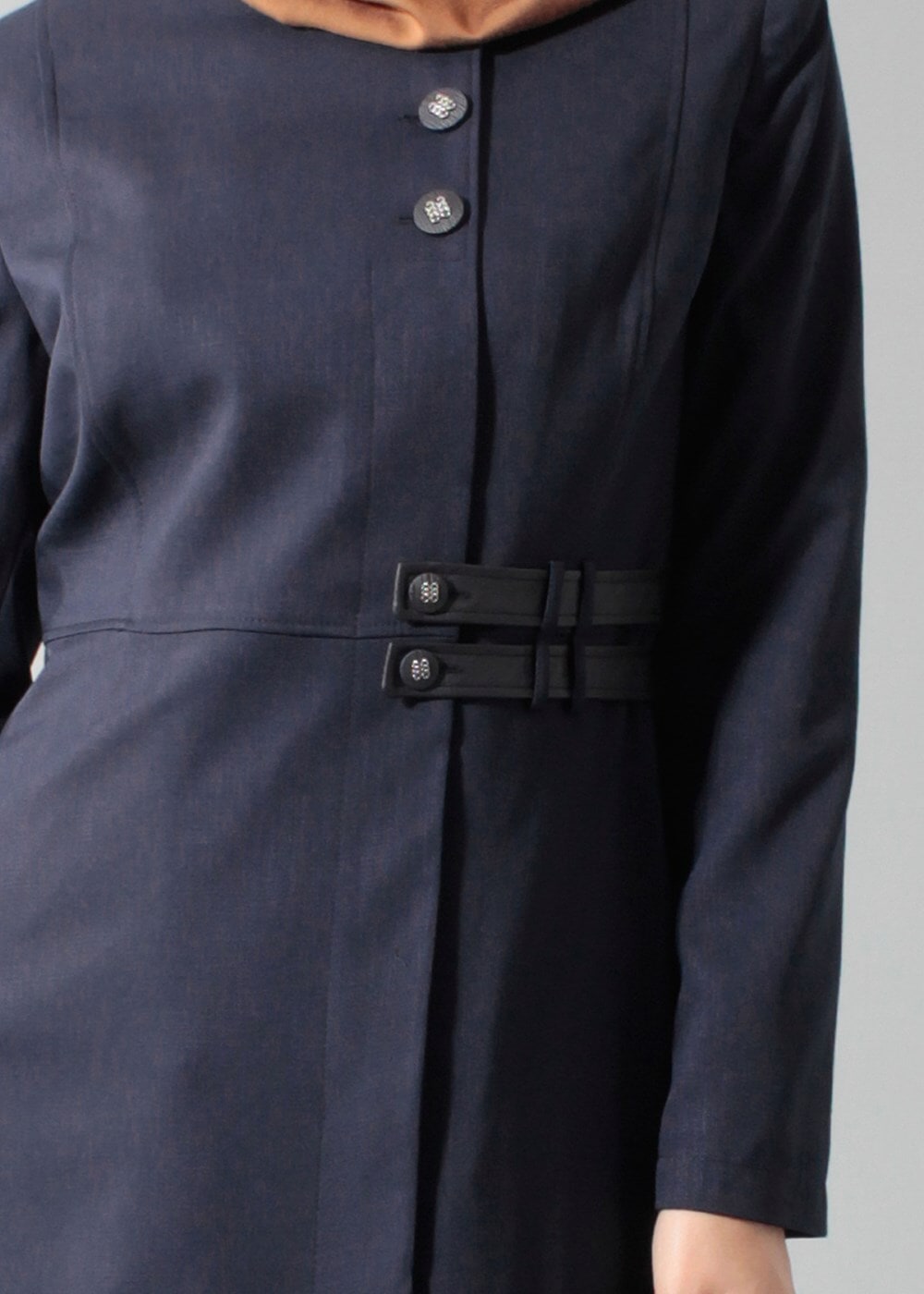 Tesettür giyim LACİVERT 1666 PARDESÜ