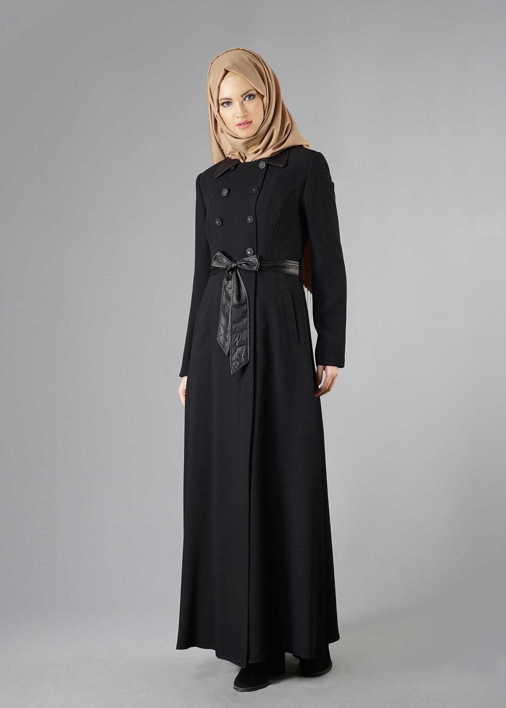 Tesettür giyim SİYAH 1667 PARDESÜ