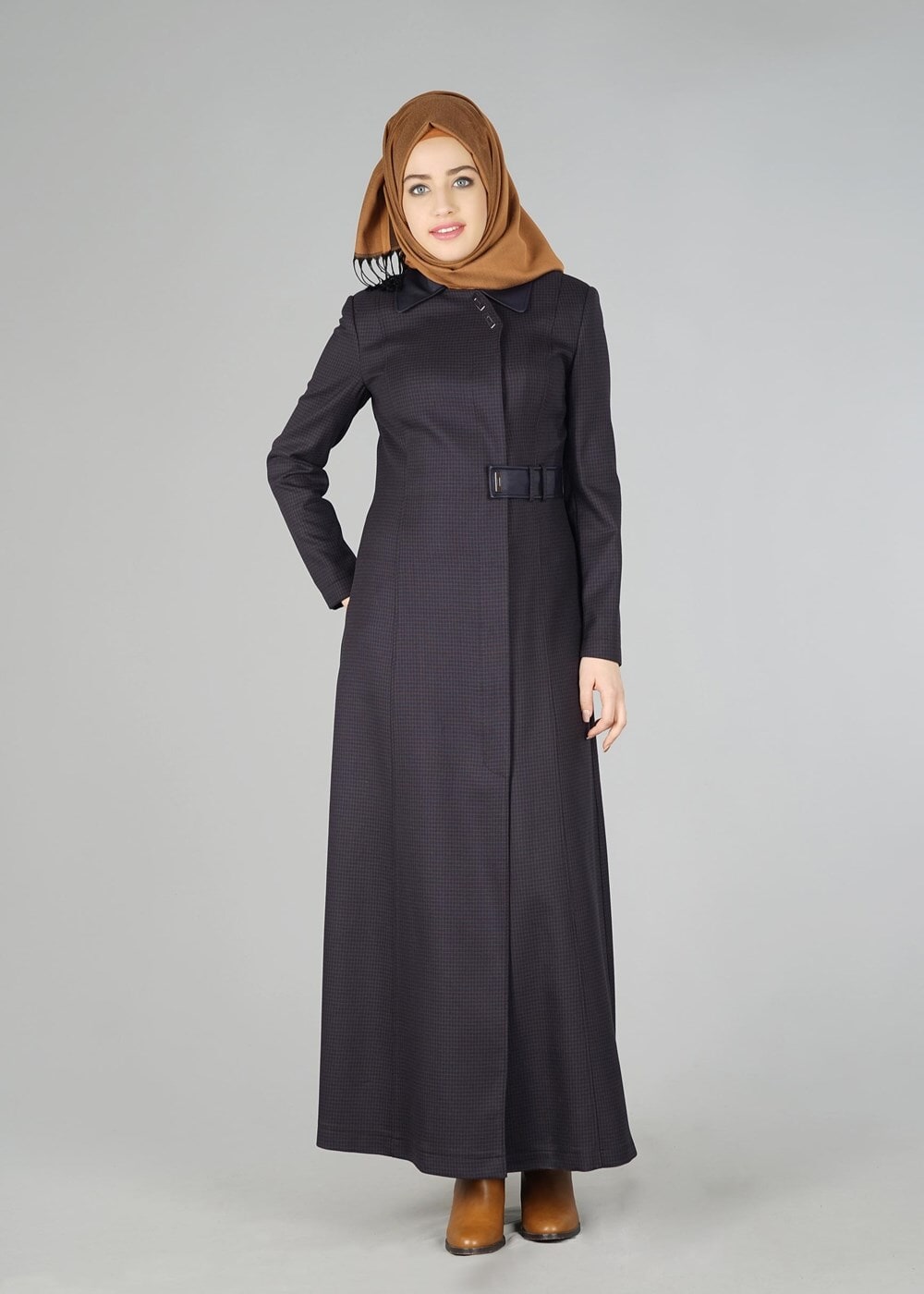 Tesettür giyim LACİVERT 1669 PARDESÜ
