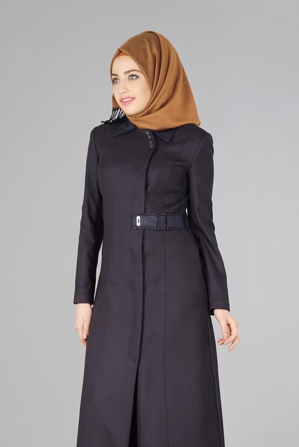 Tesettür giyim LACİVERT 1669 PARDESÜ - TRENDTESETTÜR