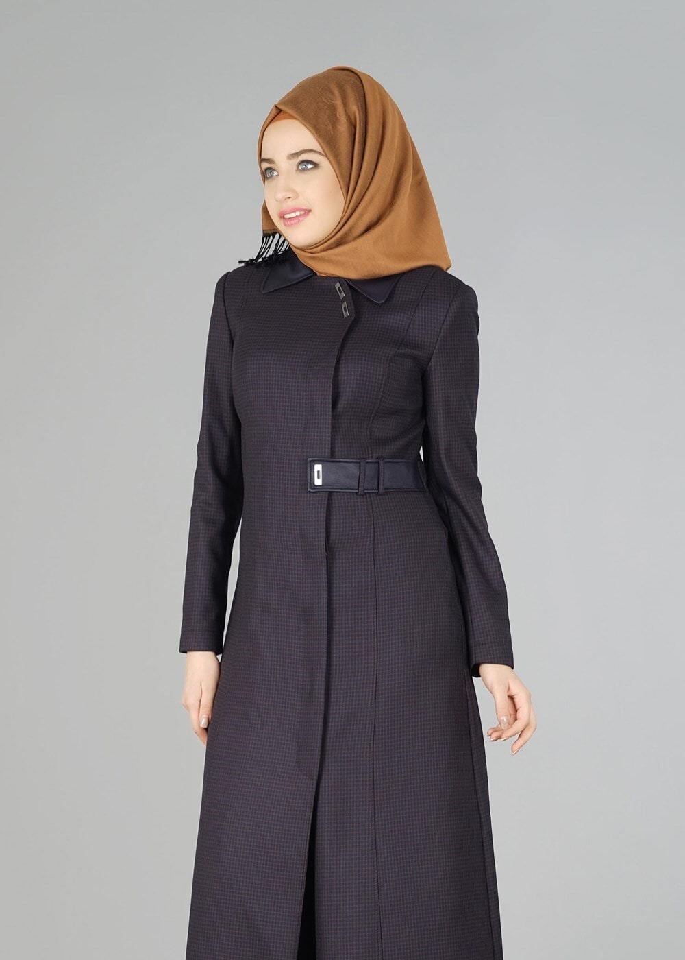 Tesettür giyim LACİVERT 1669 PARDESÜ