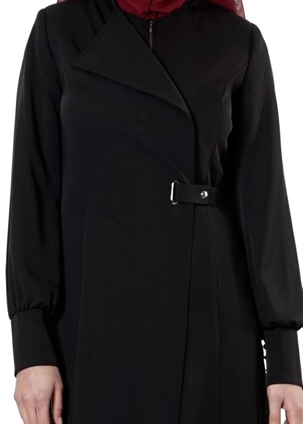 Tesettür giyim SİYAH T 1677 Sarah Pardesü-Alv Fashıon