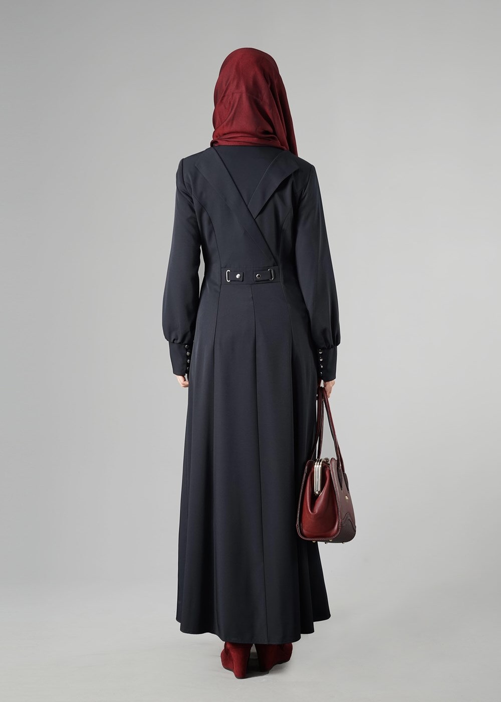 Tesettür giyim LACİVERT 1677 PARDESÜ