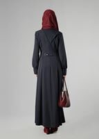 Tesettür giyim LACİVERT 1677 PARDESÜ