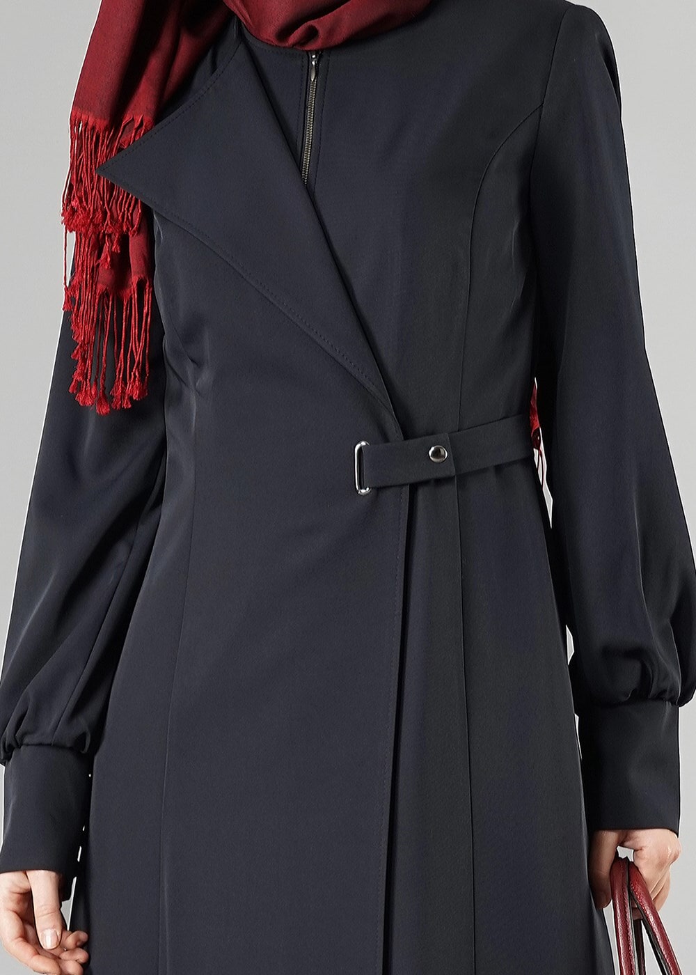 Tesettür giyim LACİVERT 1677 PARDESÜ