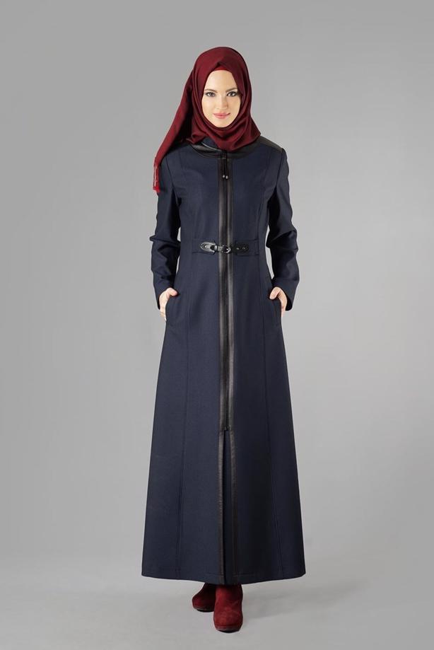 Tesettür giyim LACİVERT 1681 PARDESÜ - TRENDTESETTÜR