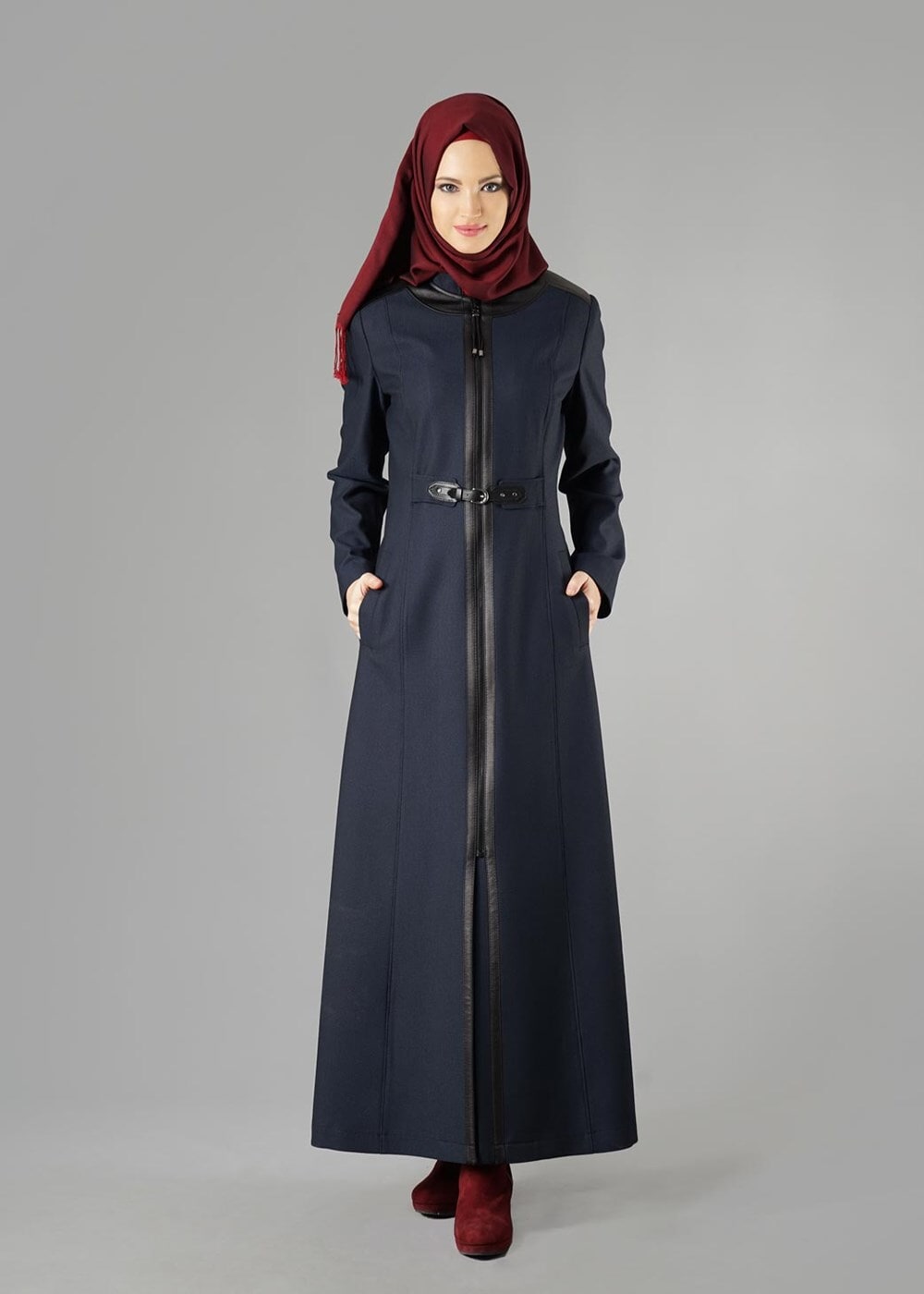 Tesettür giyim LACİVERT 1681 PARDESÜ