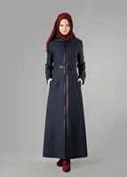 Tesettür giyim LACİVERT 1681 PARDESÜ