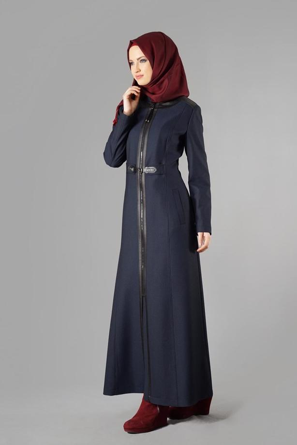 Tesettür giyim LACİVERT 1681 PARDESÜ - TRENDTESETTÜR