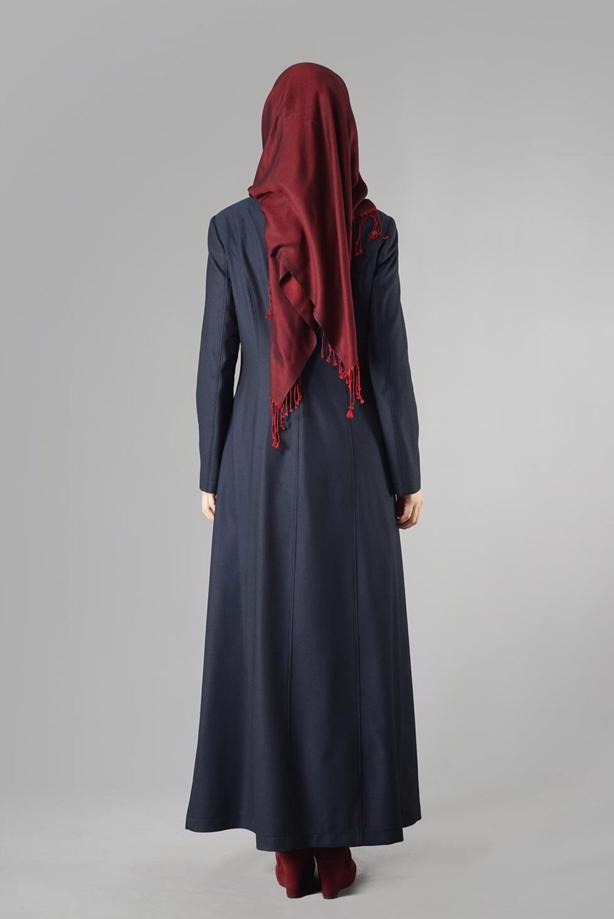 Tesettür giyim LACİVERT 1681 PARDESÜ - TRENDTESETTÜR
