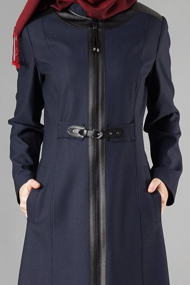 Tesettür giyim LACİVERT 1681 PARDESÜ - TRENDTESETTÜR