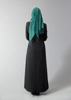 Tesettür giyim SİYAH FERMUARLI PARDESÜ 1682 
