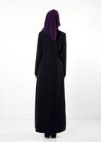 Tesettür giyim LACİVERT FERMUARLI PARDESÜ 1682 
