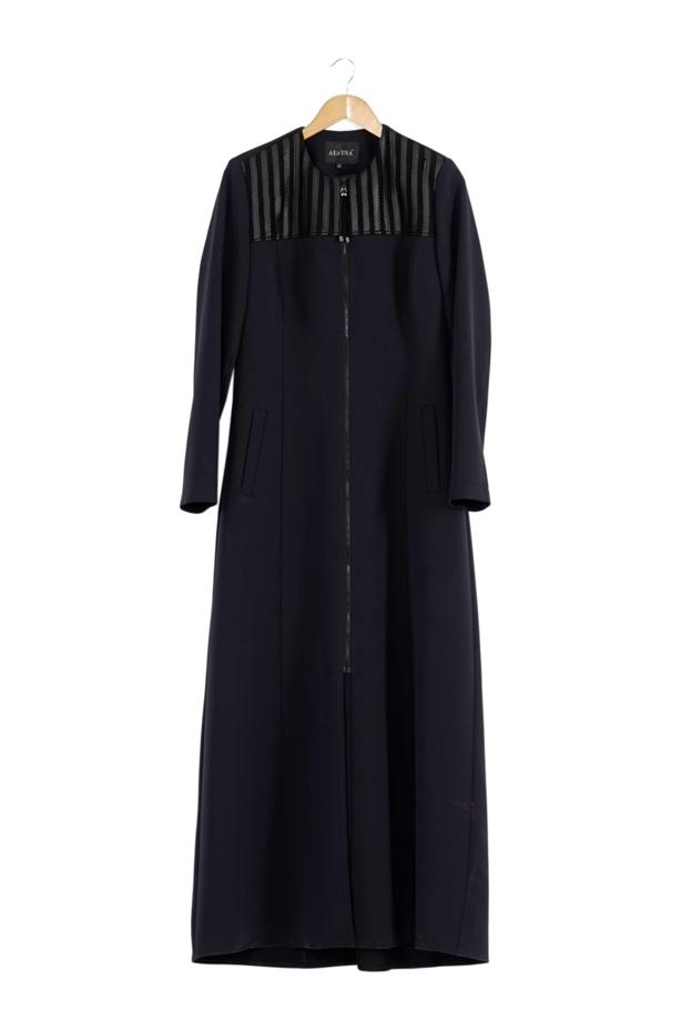 Tesettür giyim LACİVERT FERMUARLI PARDESÜ 1682  - TRENDTESETTÜR