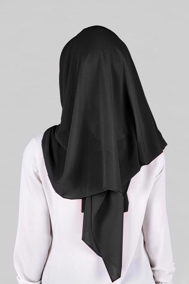 Vêtements hijab NOIR CHÂLE PRÊT À PORTER 9827 - TRENDTESETTÜR