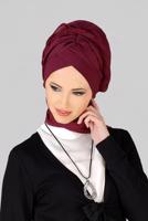 Hijab clothing CLARET RED READY TO WEAR SHAWL 9827