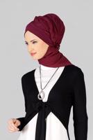 Hijab clothing CLARET RED READY TO WEAR SHAWL 9827