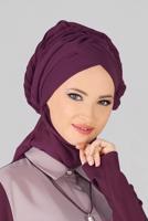 Vêtements hijab PRUNE CHÂLE PRÊT À PORTER 9827