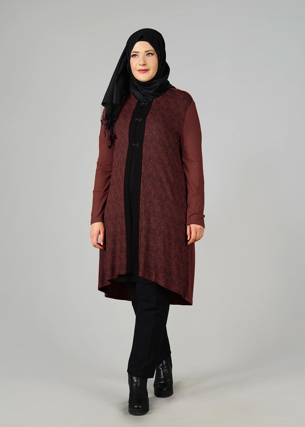 Tesettür giyim KAHVE 2530 TUNİK