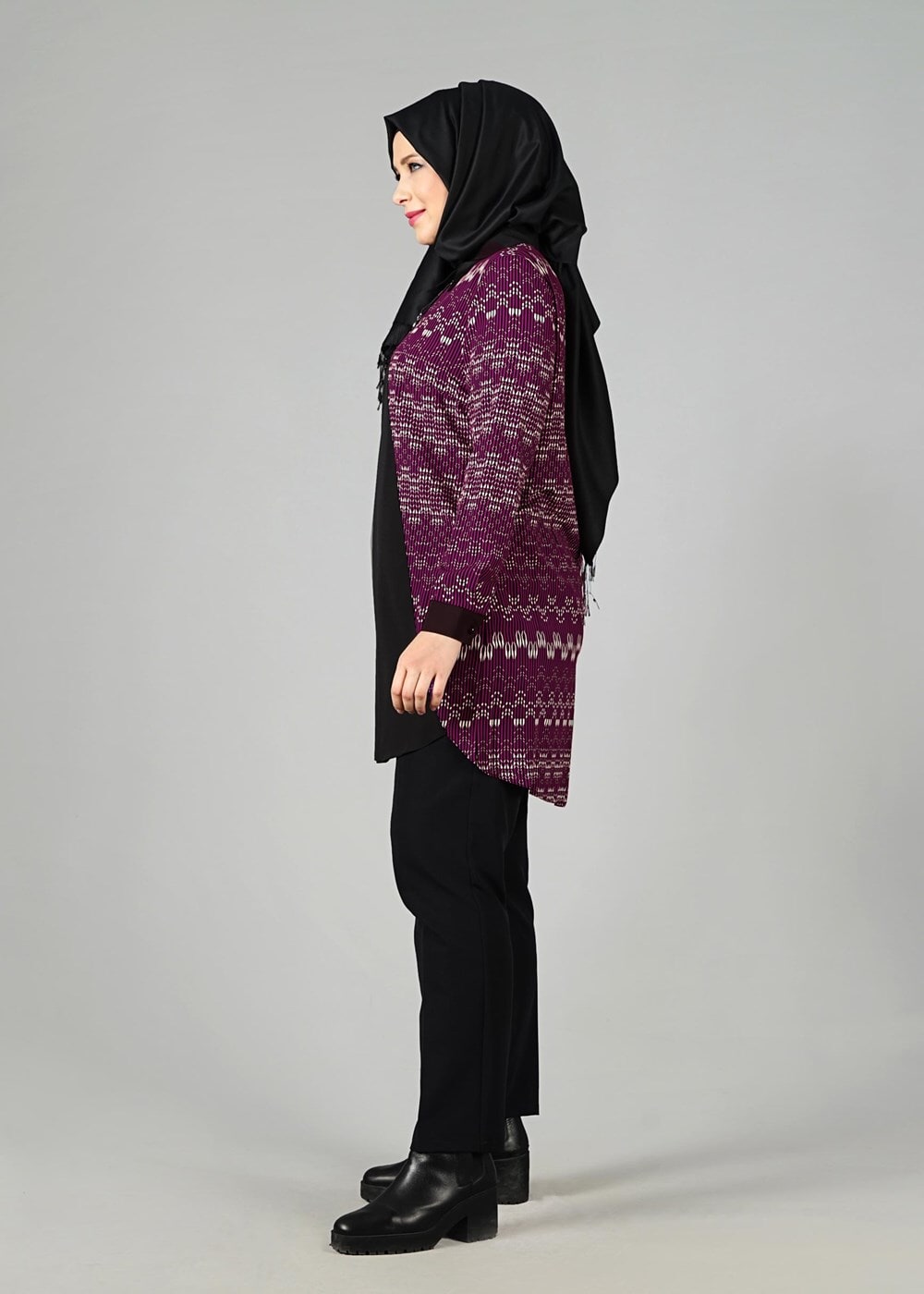 Tesettür giyim FUŞYA 2546 TUNİK