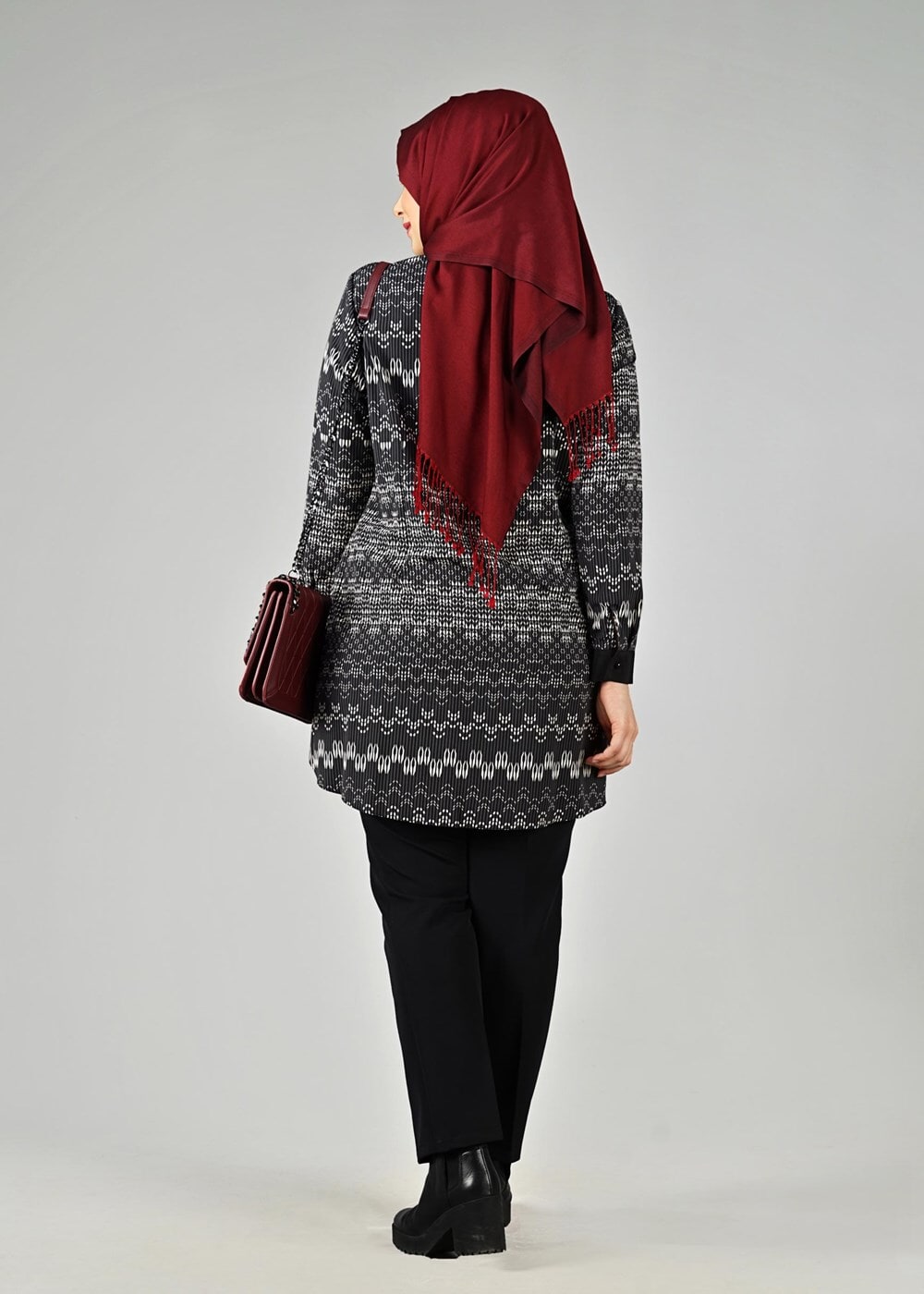 Tesettür giyim GRİ 2546 TUNİK