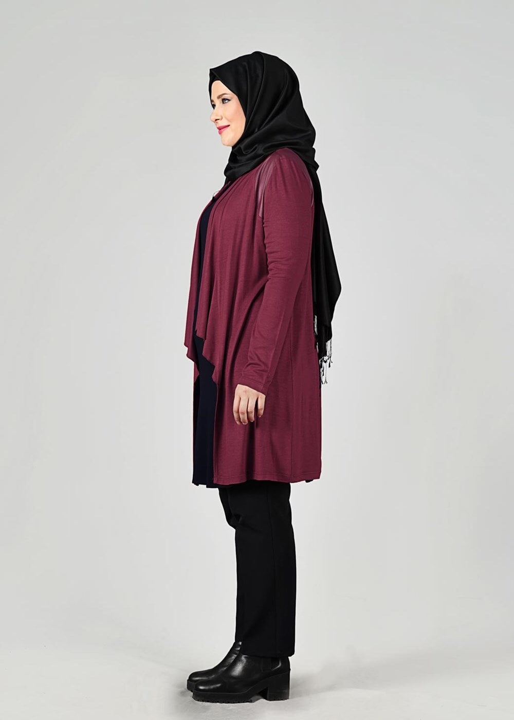 Tesettür giyim BORDO 2552 TUNİK
