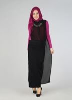 Tesettür giyim FUŞYA 4041 TUNİK