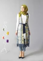 Tesettür giyim YEŞİL 4054 TUNİK