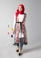 Tesettür giyim BORDO 4054 TUNİK