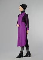 Vêtements hijab POURPRE TUNIQUE ZIPPÉE 4065