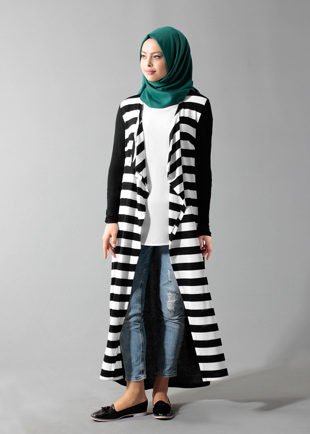 Tesettür giyim KREM 4086 CEKET