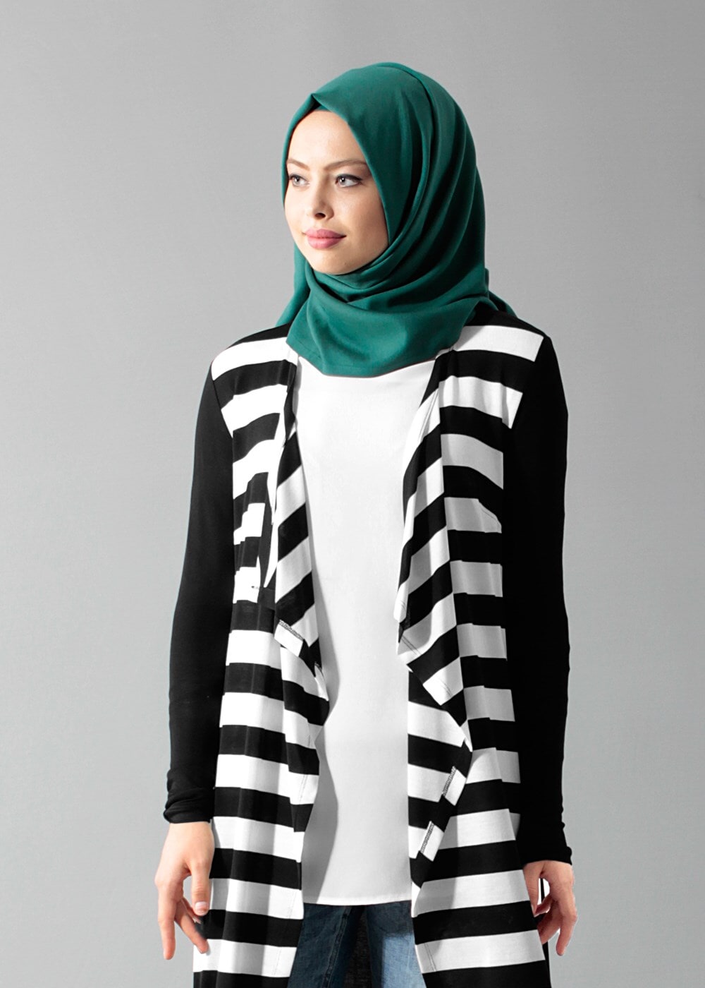 Tesettür giyim KREM 4086 CEKET