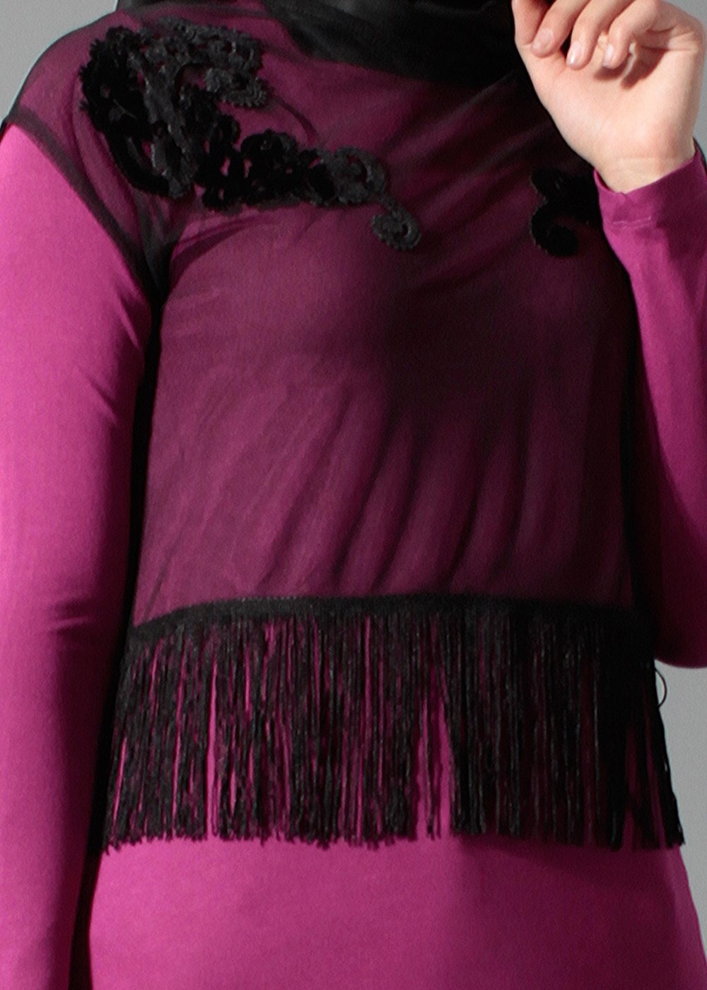 Tesettür giyim FUŞYA 4098 TUNİK