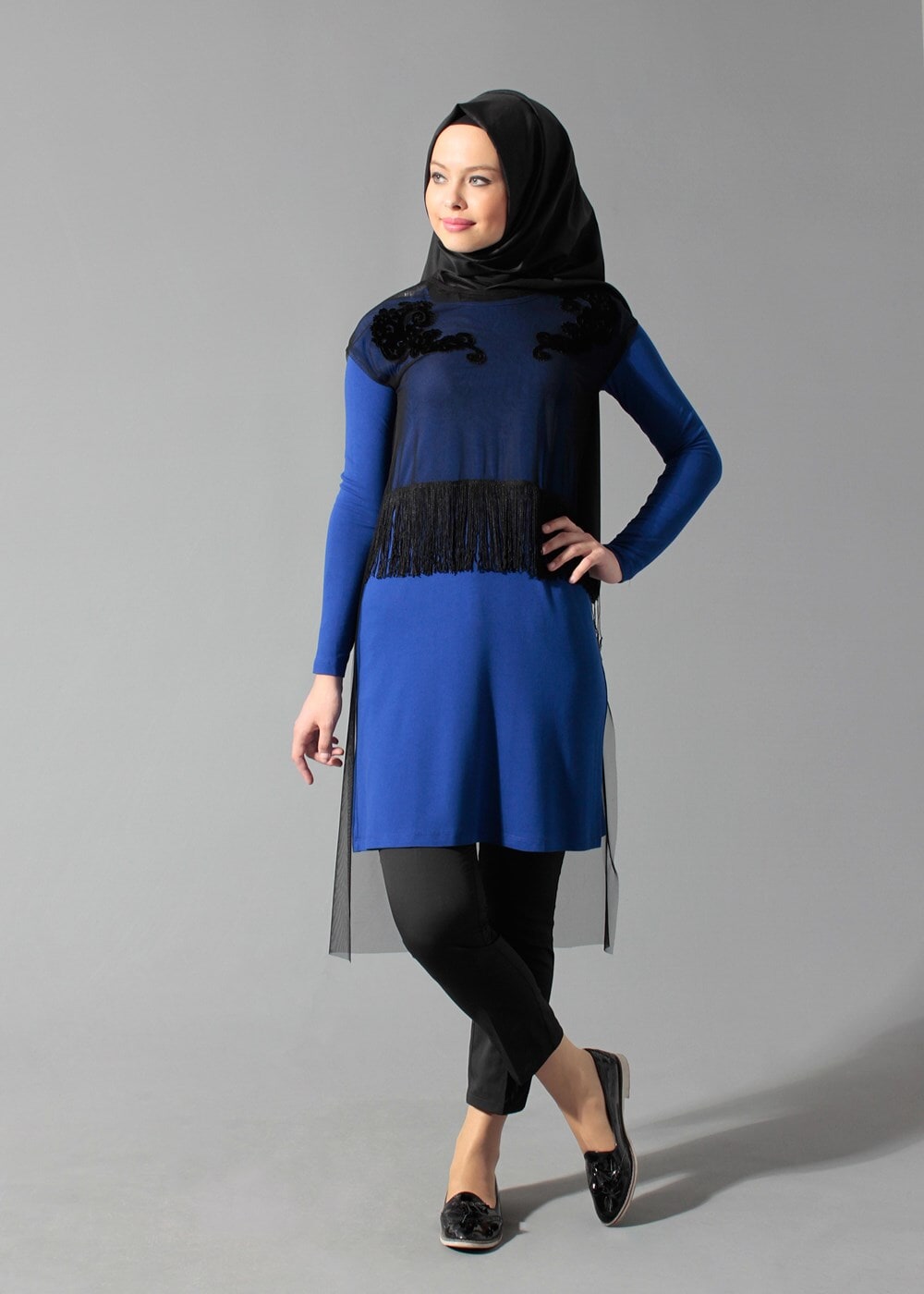 Tesettür giyim LACİVERT 4098 TUNİK