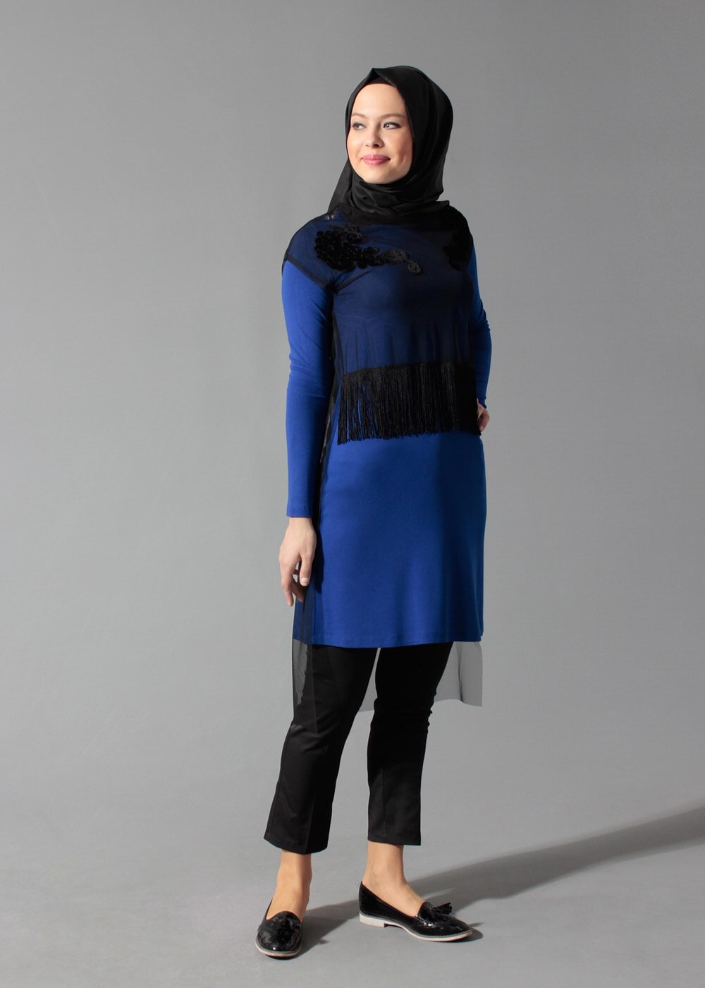 Tesettür giyim LACİVERT 4098 TUNİK