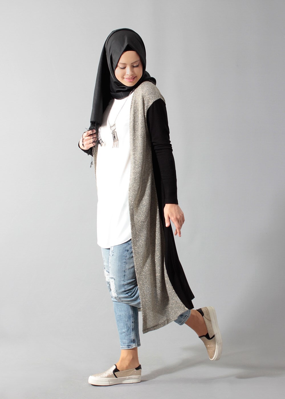 Tesettür giyim SİYAH 4132 TUNİK