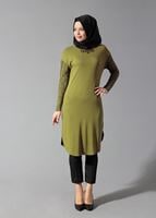 Tesettür giyim YEŞİL 4186 TUNİK