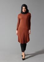 Tesettür giyim KIRMIZI 4186 TUNİK