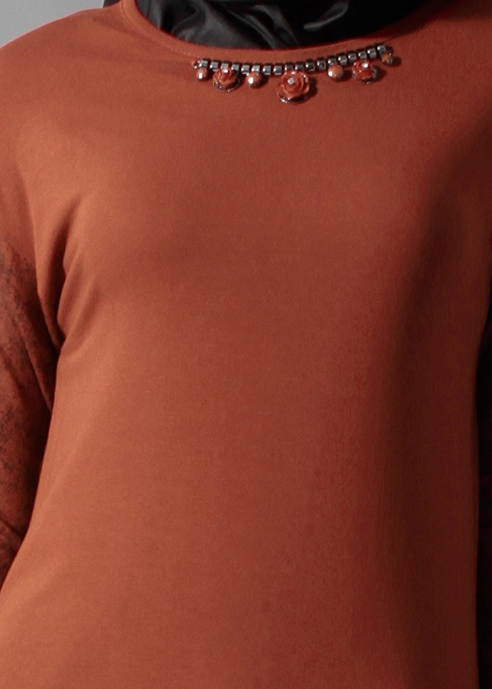 Tesettür giyim KIRMIZI 4186 TUNİK