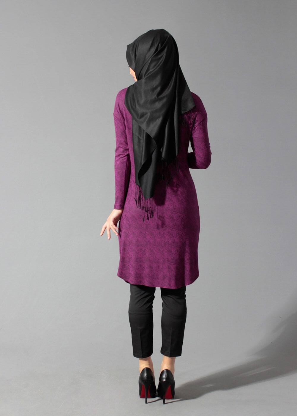 Tesettür giyim FUŞYA 4186 TUNİK