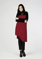 Tesettür giyim BORDO 4391 TUNİK
