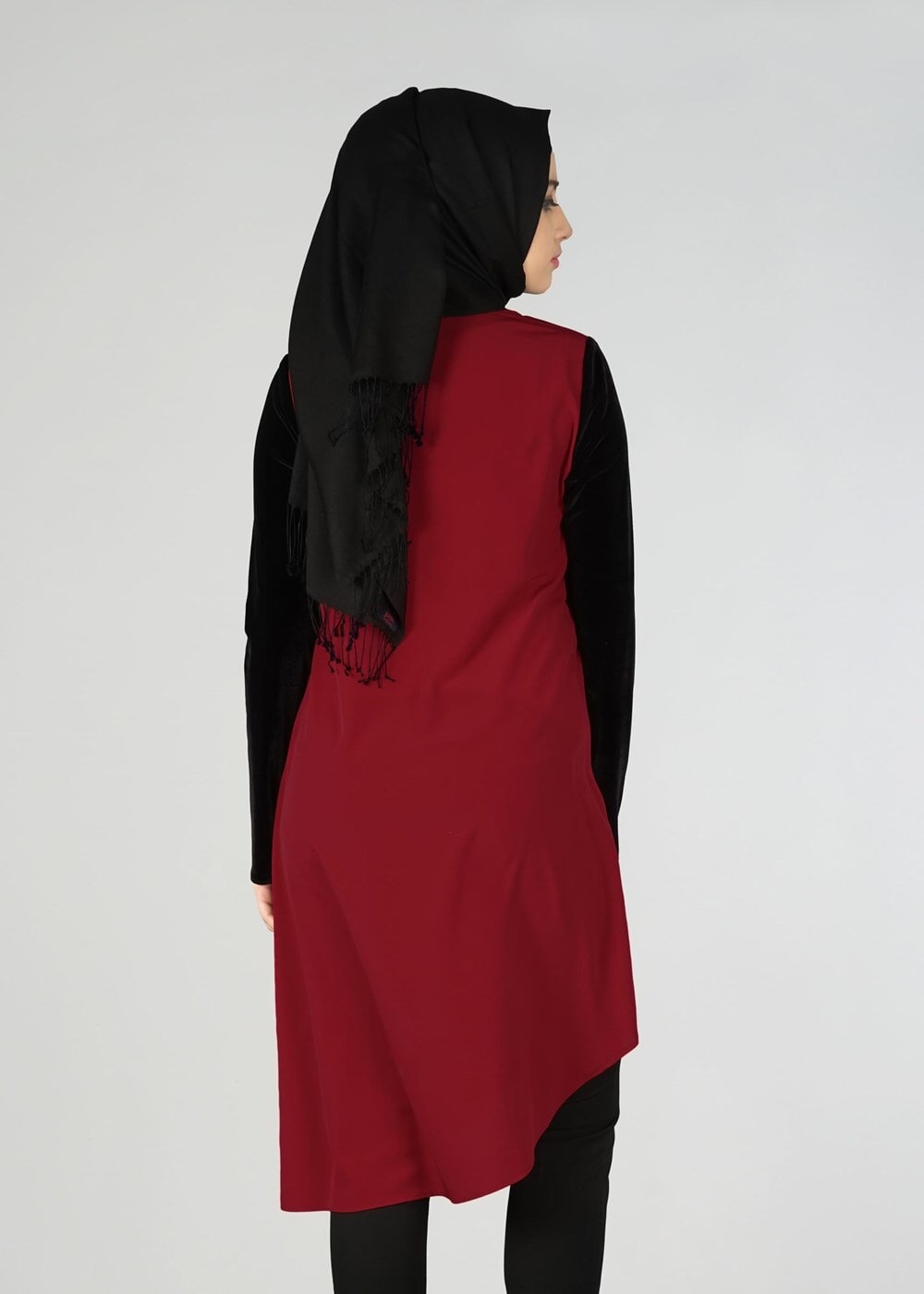 Tesettür giyim BORDO 4391 TUNİK