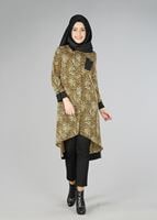 Tesettür giyim SİYAH 4407-1 TUNİK