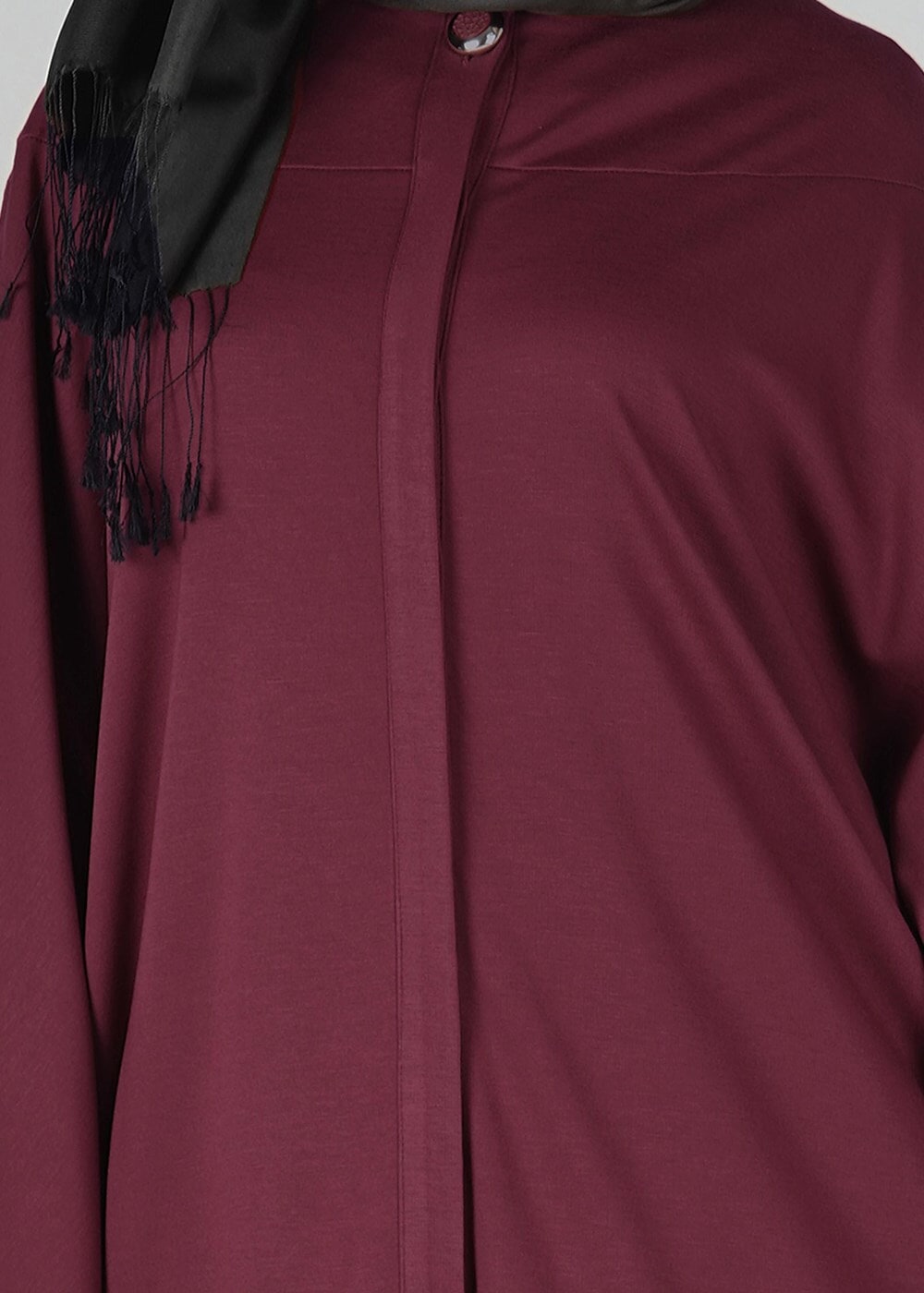 Tesettür giyim BORDO YARASA KOL TUNİK 4437 